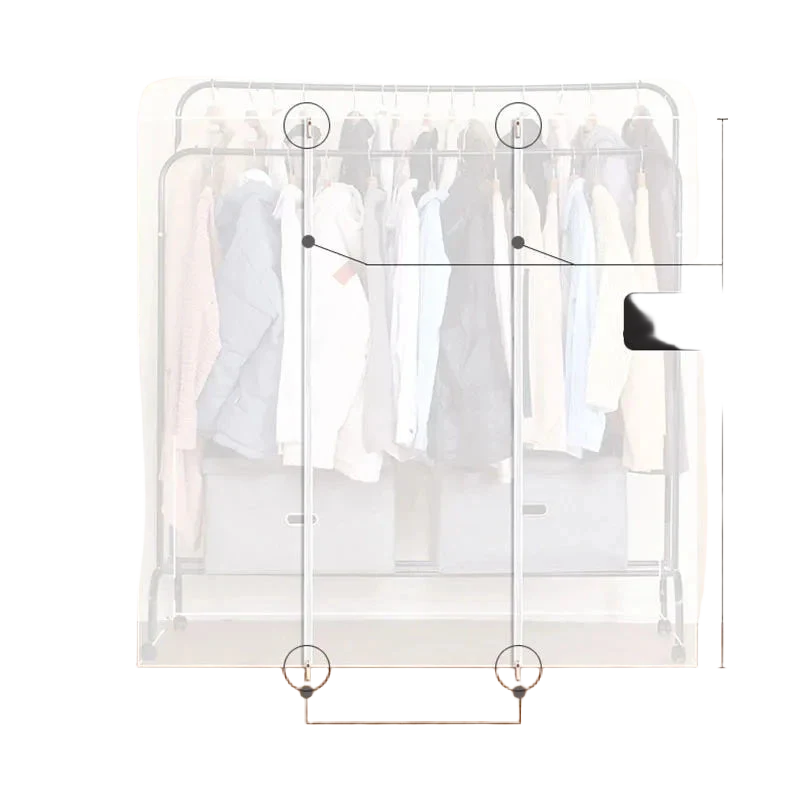 Funda Protectora para Tendedero de Ropa de Pie - Gran Capacidad, Cubierta Organizadora para Almacenamiento