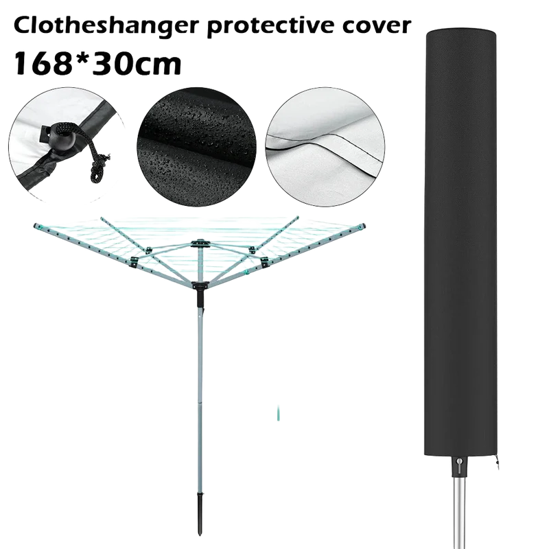 Funda Protectora para Tendedero de Ropa Giratorio - Cubierta Antiviento e Impermeable con Cuerda Anti-UV