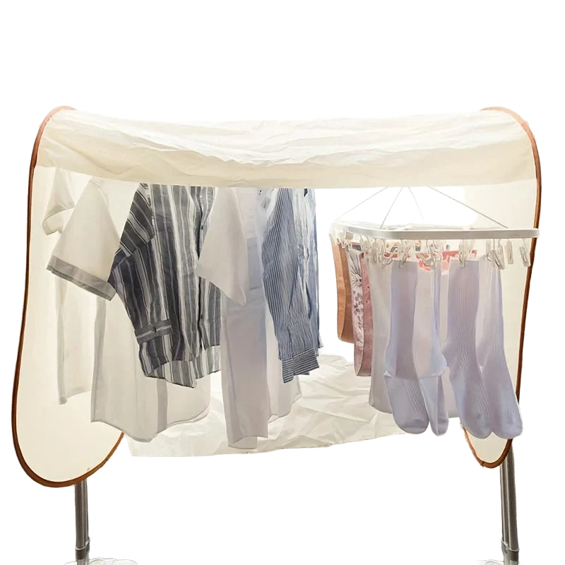 Cubierta Impermeable para Tendedero Exterior, 160 cm, Nylon Resistente a UV, Antipolvo y Antipájaros con Cremallera Fácil