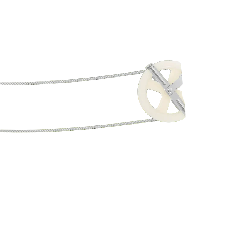 Polea de Tendedero de Hierro con Ranura Profunda para Exteriores - Reemplazo de Cuerda para Secado de Ropa