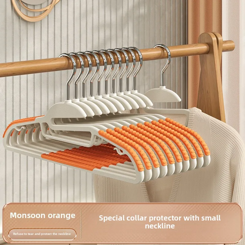 Percha Multifuncional Antideslizante para Ropa Húmeda y Seca, Negro/Naranja/Gris