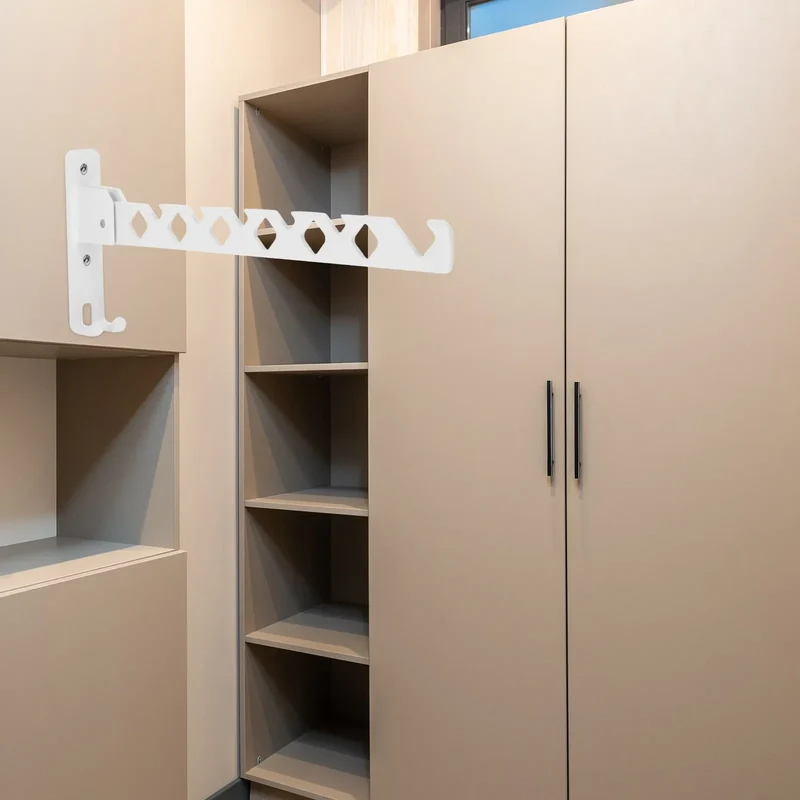 Tendedero de ropa plegable de aluminio montaje en pared, resistente, ahorra espacio, para baño, balcón, dormitorio