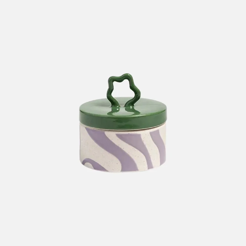 Groovy Glaze Ceramic Storage Jar