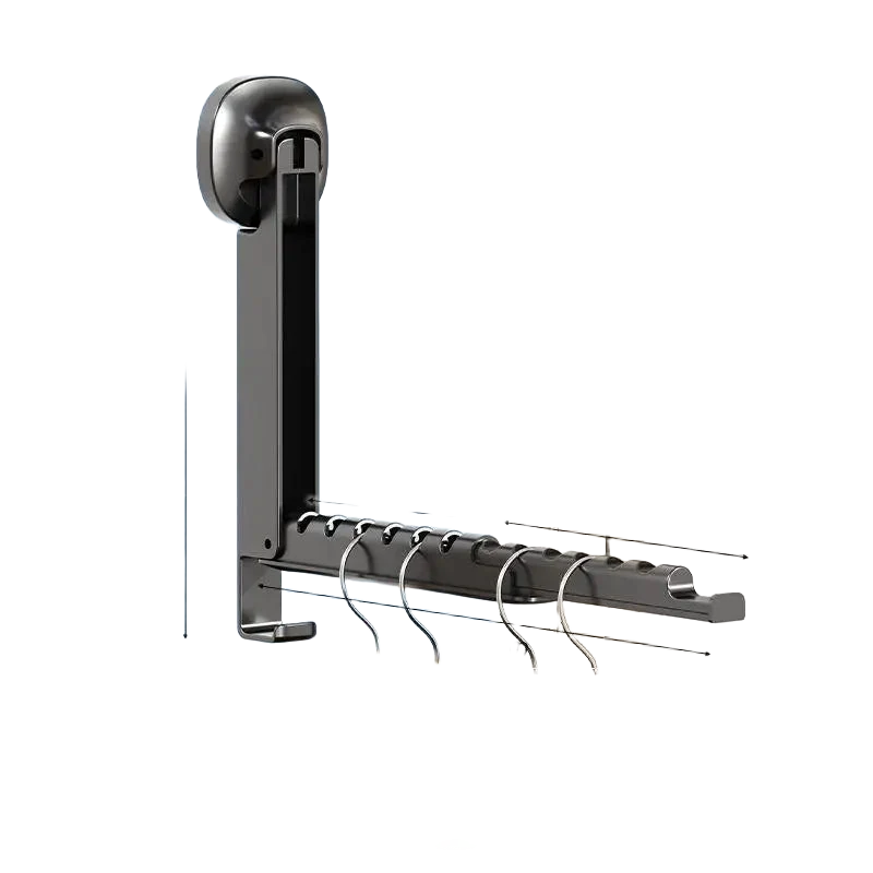 Tendedero de Ropa Plegable y Retráctil Portátil con Ventosa para Pared