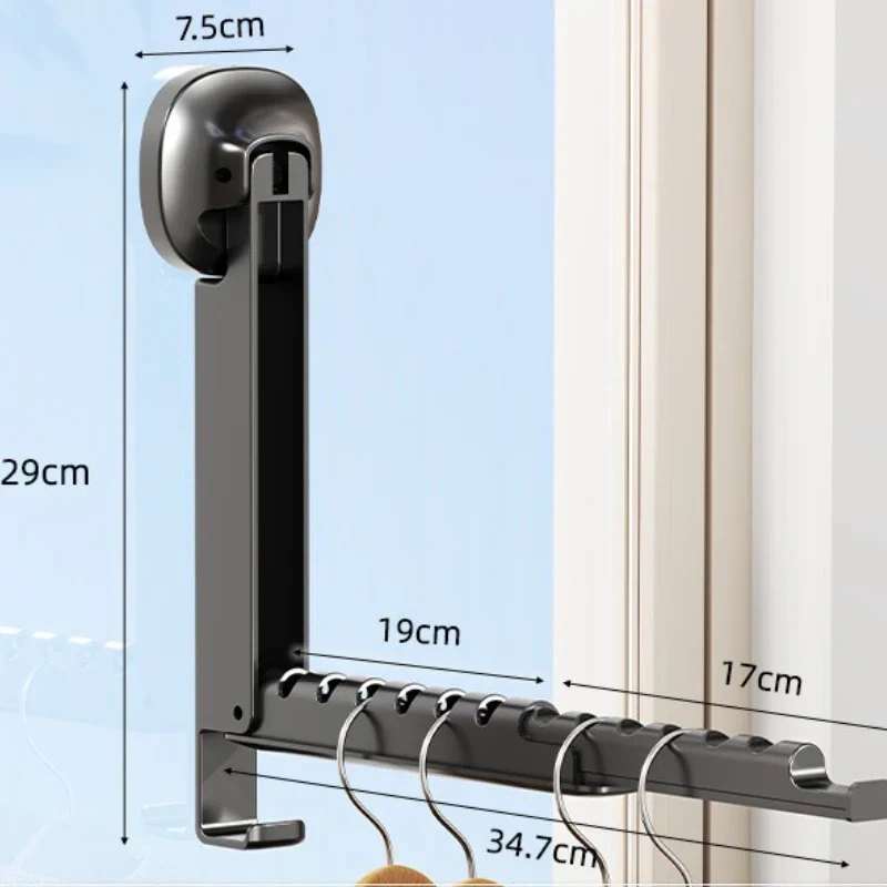 Tendedero de Ropa Retráctil Plegable con Ventosa Portátil