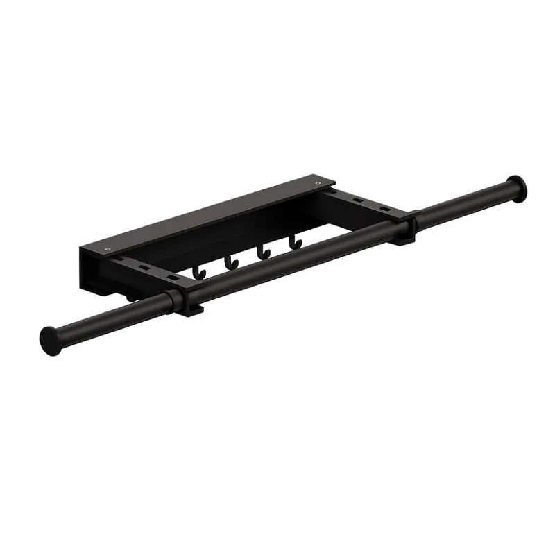 Tendedero Telescópico de Acero al Carbono para Pared, Sin Taladros, Plegable y Ajustable