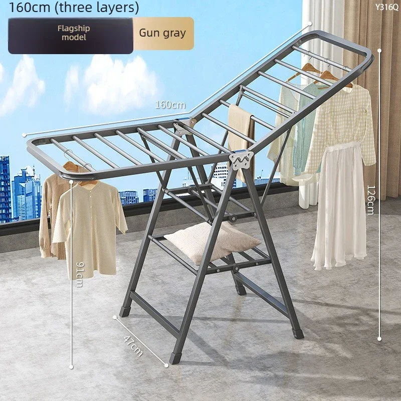 Tendedero de ropa plegable multifuncional para interior y exterior