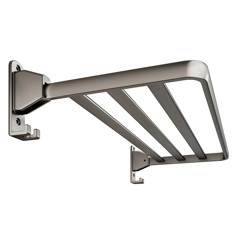 Tendedero de ropa para balcón de aluminio plegable, montaje en pared sin perforación, ahorrador de espacio