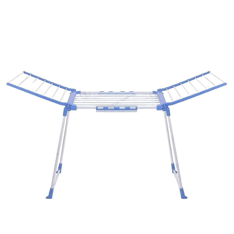 Tendedero de ropa metálico plegable en forma de ala, vertical y fácil de instalar