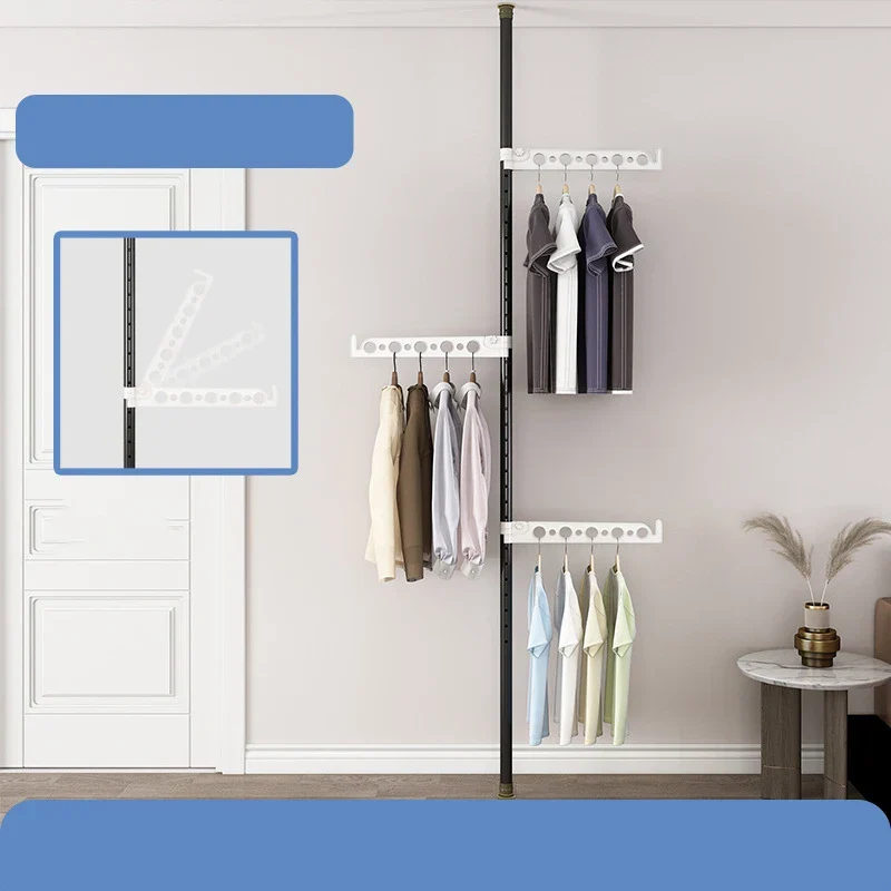 Tendedero de Ropa de Pie con Alas Plegables, Extensible, para Balcón y Dormitorio
