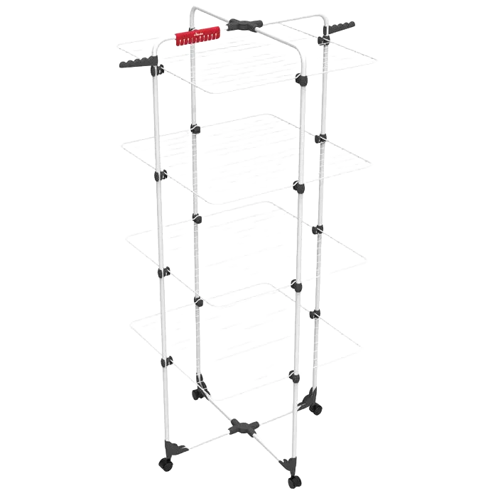 Tendedero Plegable Vileda Mixer 4 - Secador de Ropa Vertical con 40m de Capacidad y Ruedas