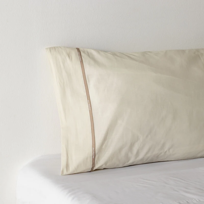 Funda de Almohada Don Algodon Percal Beige