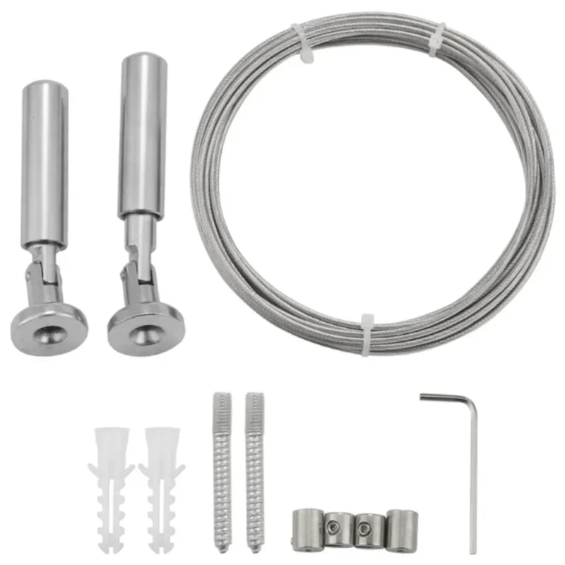 Cuerda de Secado Retráctil de Acero Inoxidable 304 para Balcón - Diseño Sin Perforaciones