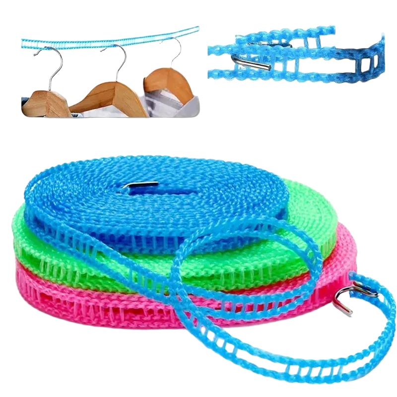 Tendedero de Ropa Portátil Multicolor 3/5/8M para Interior y Exterior
