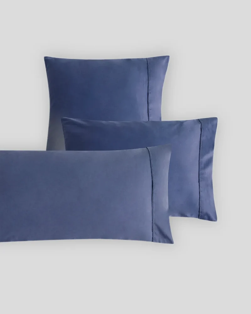 Funda de Almohada Don Algodon Satén 300 Hilos Elba Azul Petróleo