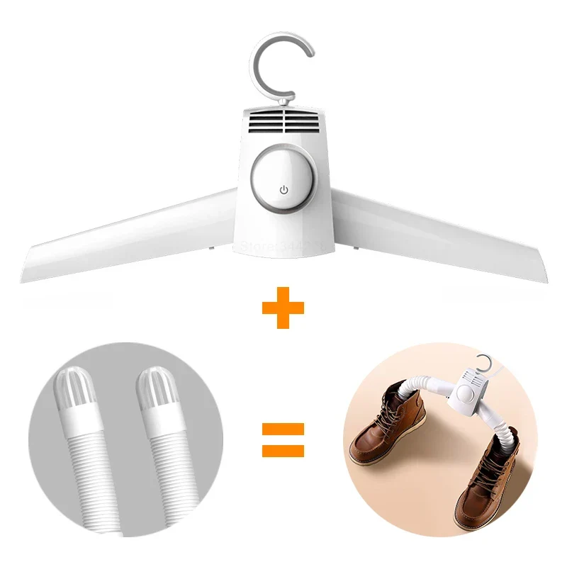 Tendedero Eléctrico Inteligente Plegable con Calefactor, Portátil para Viajes y Exterior