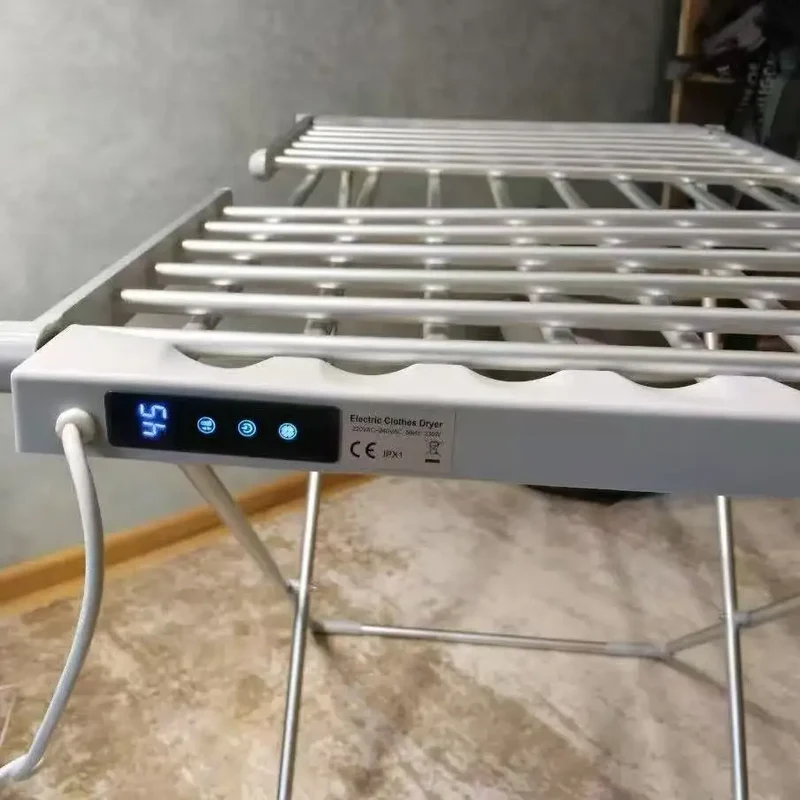 Tendedero Eléctrico Plegable con Calefacción, Tendedero de Ropa Eléctrico Plegable para Interior