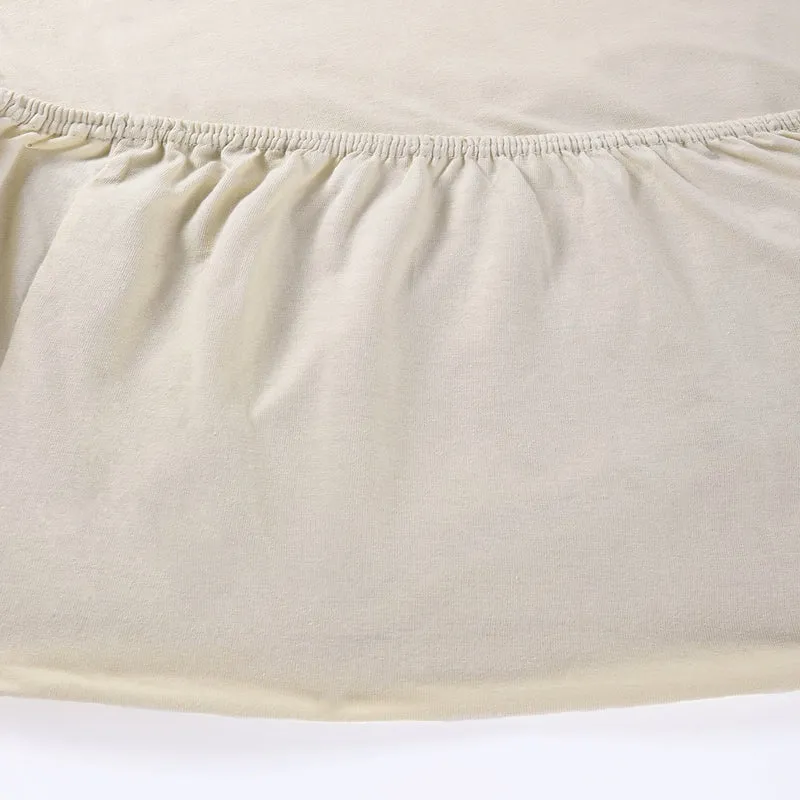Sábana Bajera Jersey Don Algodon Beige