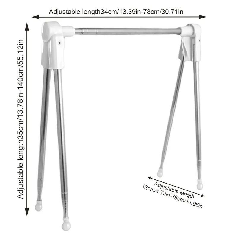 Tendedero de ropa plegable de acero inoxidable telescópico