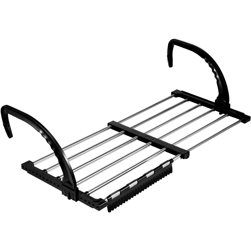 Tendedero de Radiador Extensible de Acero Inoxidable, Plegable, para Balcón, Ropa, Zapatos y Toallas, Portátil