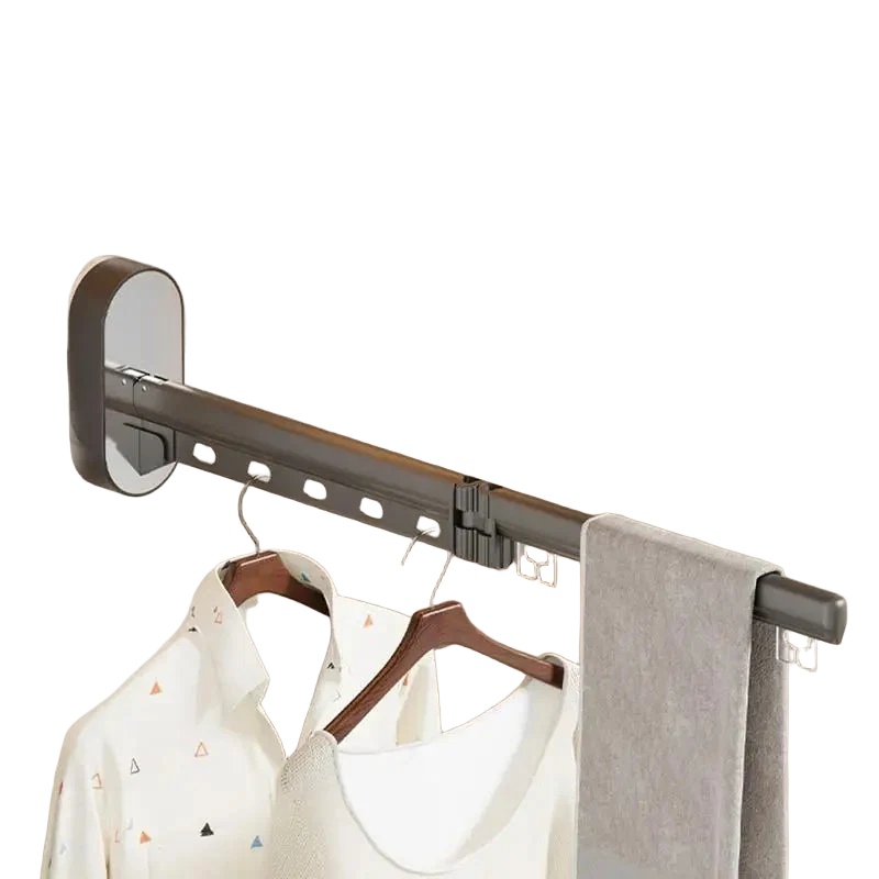 Tendedero Plegable de Pared con Ventosa y Varilla Retráctil Reutilizable