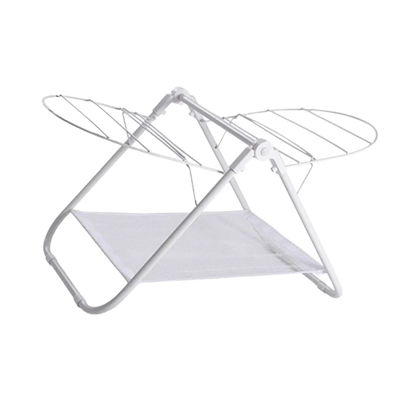 Tendedero de Ropa de Acero Inoxidable con Alas, Plegable y Multifuncional, Sin Instalación