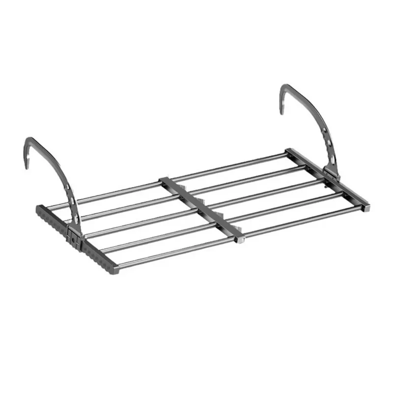 Tendedero de Radiador Plegable de Acero al Carbono Ajustable y Retráctil, Ahorro de Espacio para Ropa