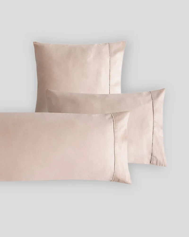 Funda de Almohada Don Algodon Satén 300 Hilos Elba Beige