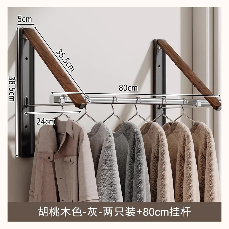 Tendedero de Ropa Plegable de Pared Sin Taladro de Aluminio y Ahorro de Espacio para Balcón y Interior