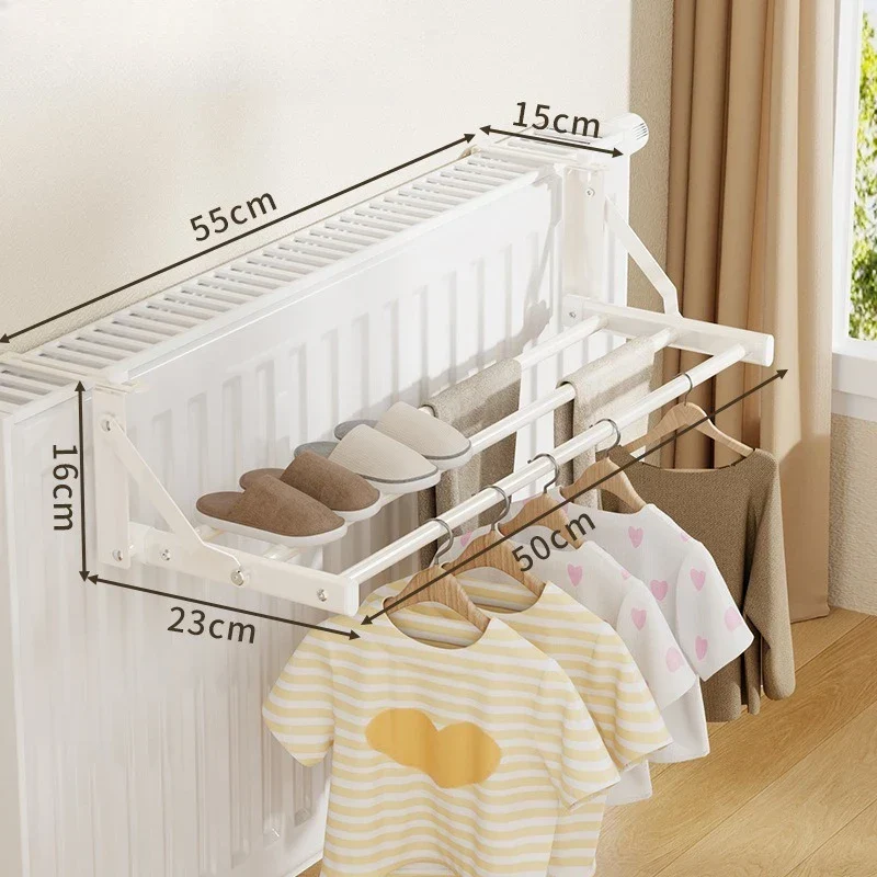 Tendedero de Ropa Plegable para Radiador, Estante Multifuncional para Secado y Ventana – Ahorra Espacio