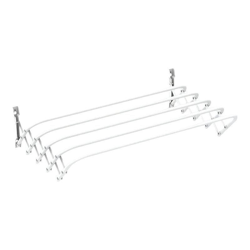 Tendedero de Ropa Extensible Blanco Karawan - 80cm, 4m Útiles, Acero Inoxidable, Plegable
