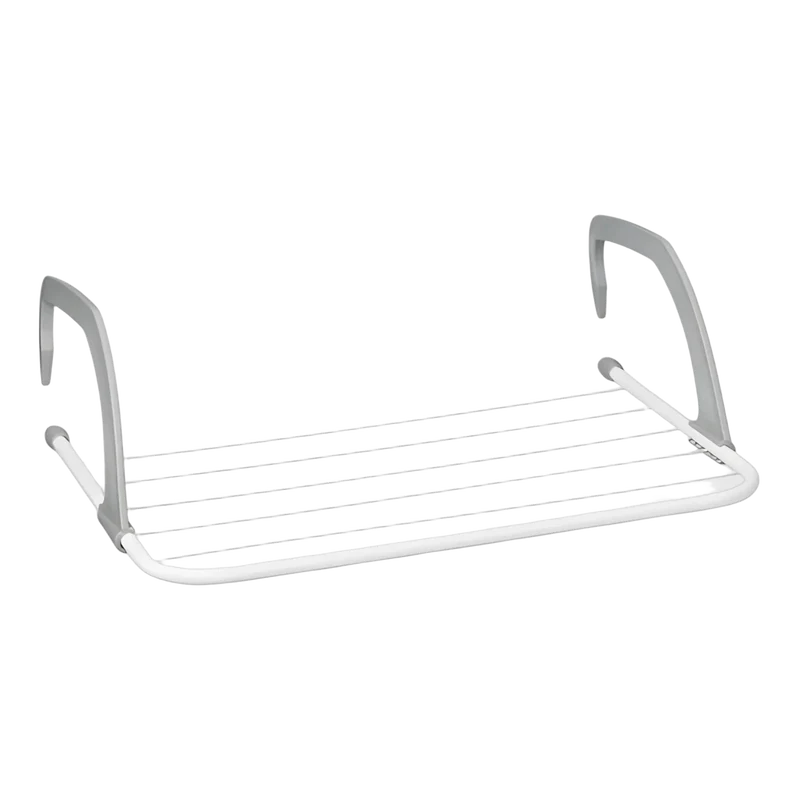 Tendedero de Ropa Plegable Karawan - Gris y Blanco, 3 Metros de Capacidad, Compacto 50x34x15.5 cm