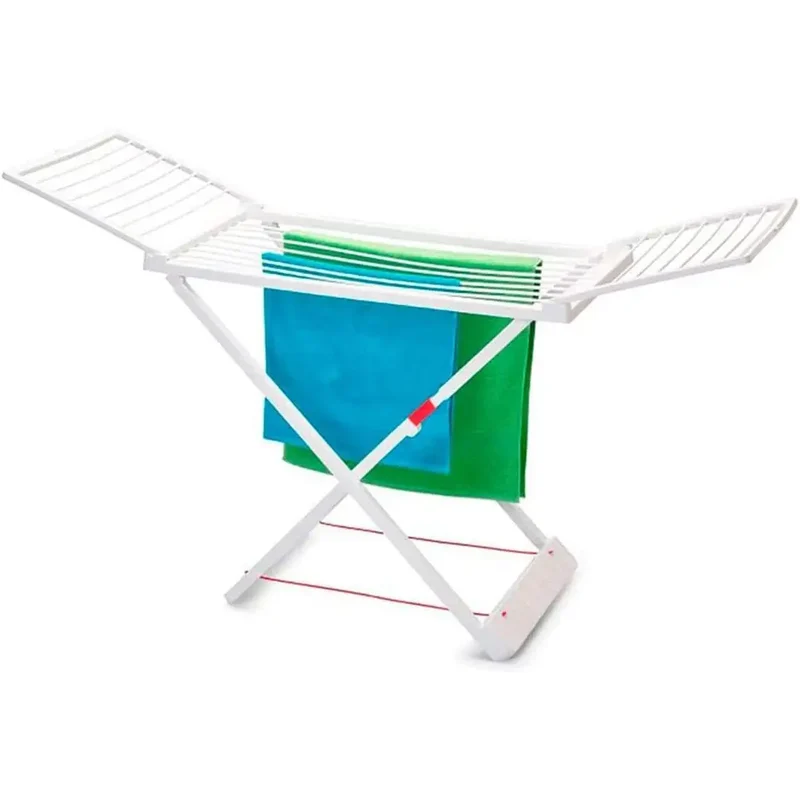 Tendedero plegable Maxia Market 20m - Secador de resina para interior/exterior, blanco, diseño duradero y ahorro de espacio