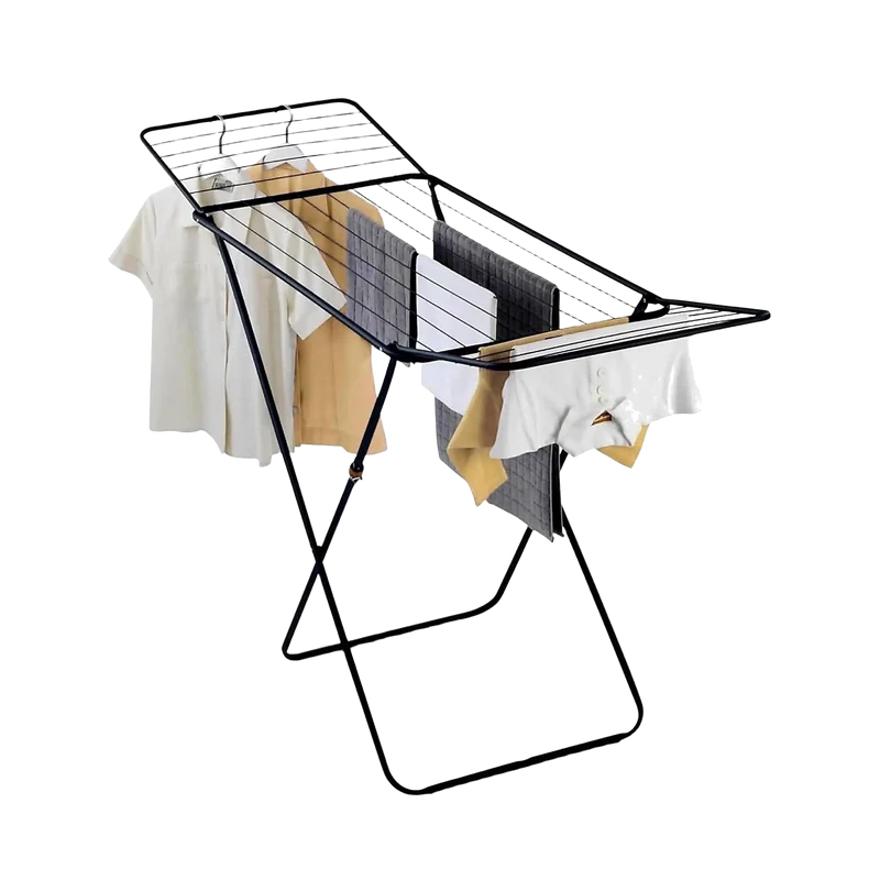 Tendedero de ropa plegable Criscolor - Secador metálico independiente 180x50x105 cm con alas extensibles, alta capacidad, diseño compacto, ideal para