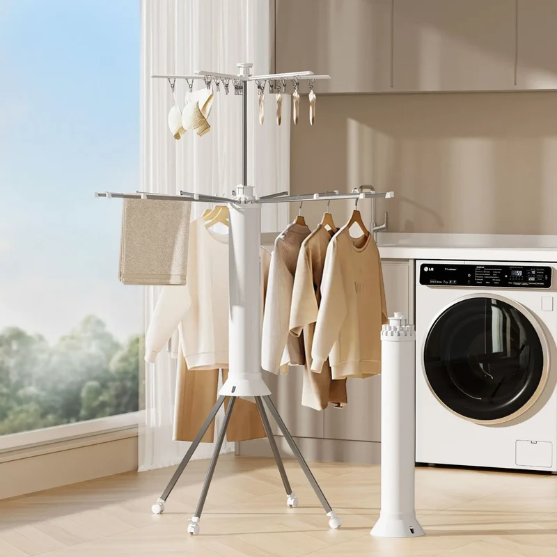 Tendedero de Ropa Plegable en Forma de Pulpo para Balcón y Hogar