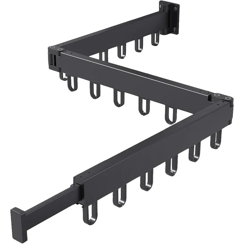 Tendedero de Pared Retráctil de Aluminio Inoxidable Plegable