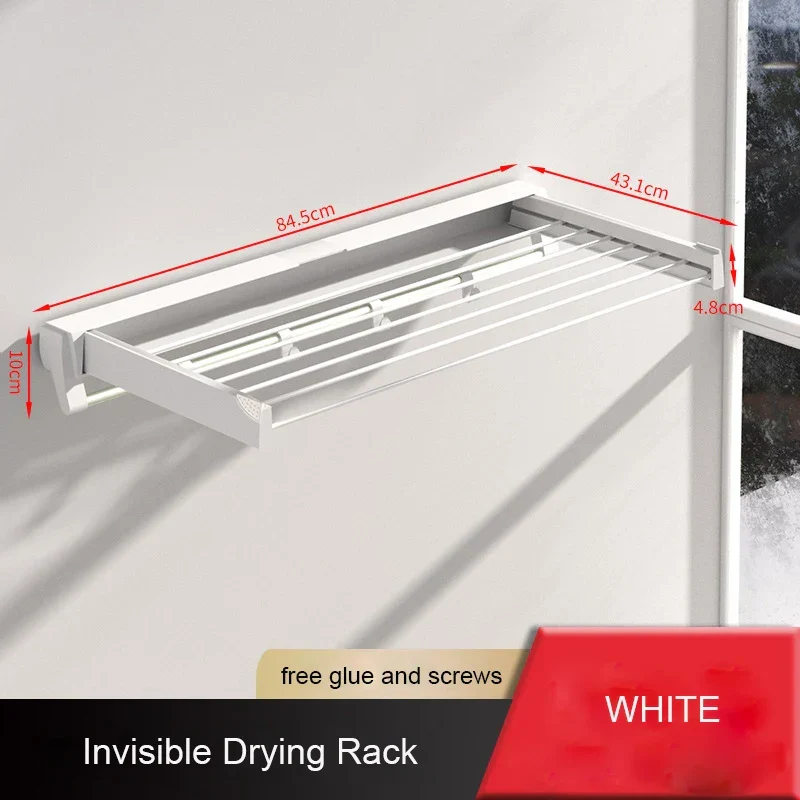 Tendedero de Ropa Invisible, Retráctil y Multifuncional para Baño y Balcón