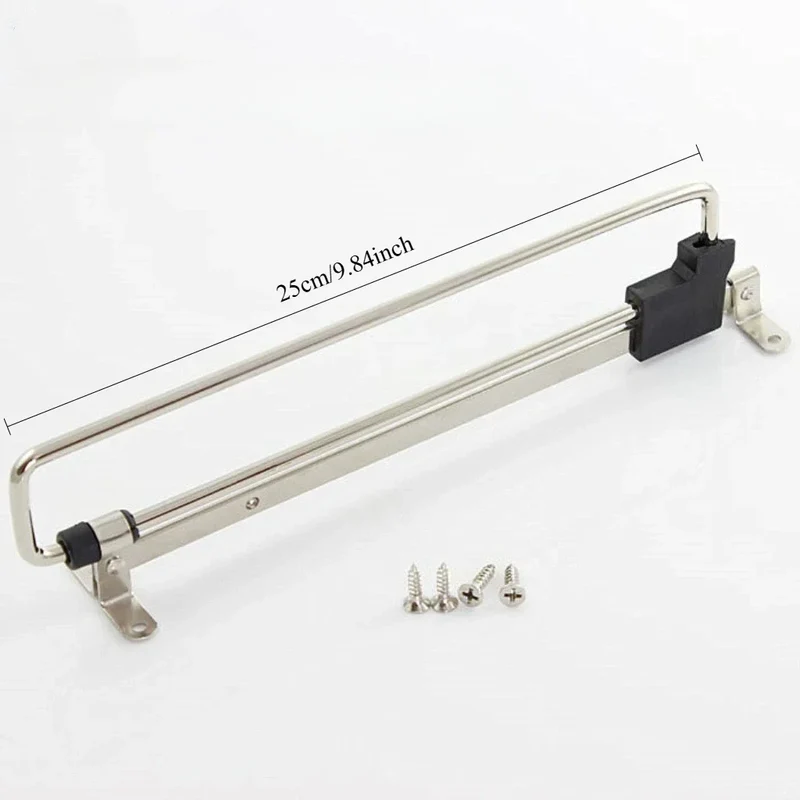 Perchero Retráctil Vertical para Armario, Varilla Extraíble de Montaje Superior para Pantalones, Sin Taladros