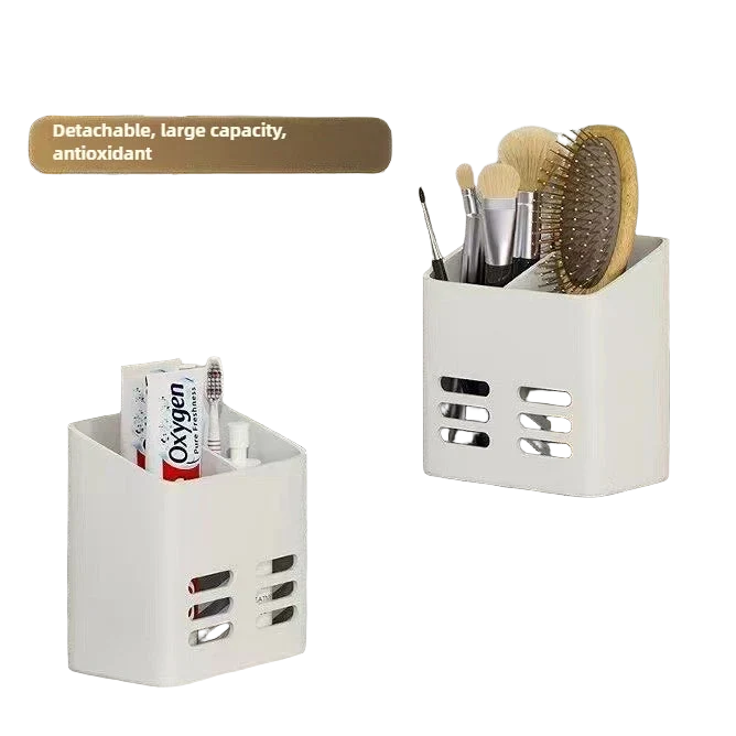 Estante de Baño Organizador de Maquillaje Sin Taladro para Toallas, Pared, Multiusos