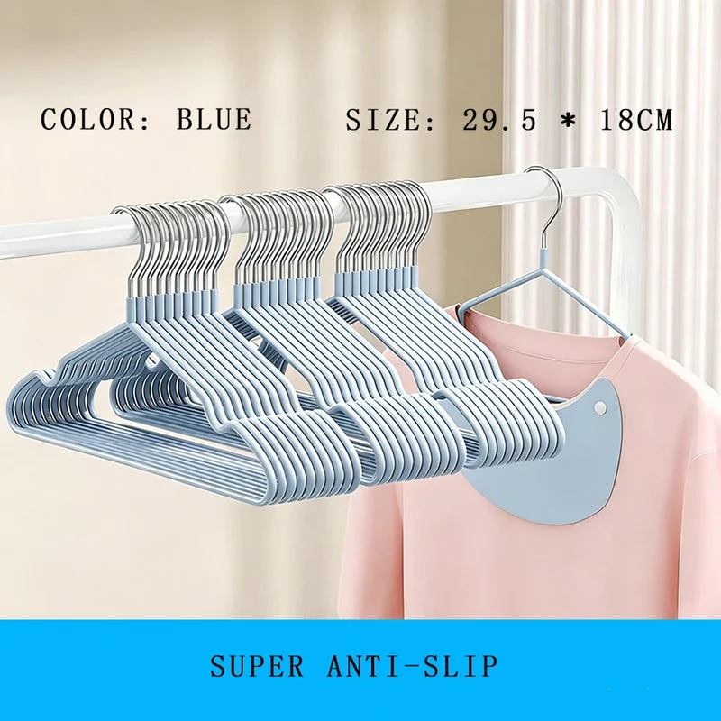 Nano Trace - Perchas Antideslizantes para Niños, Recubiertas de Vinilo Engrosado, Colgadores Multicolor para Ropa de Bebé