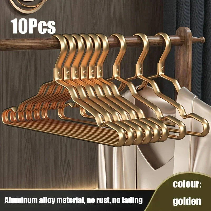 Perchas de Metal con Superficie Lisa, Resistentes y Duraderas para Camisas, Vestidos, Chaquetas y Pantalones - Juego de 5 o 10