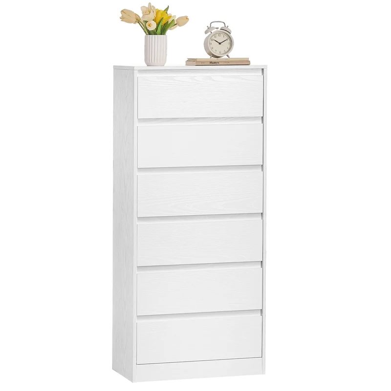 Cómoda de seis cajones para dormitorio y armario
