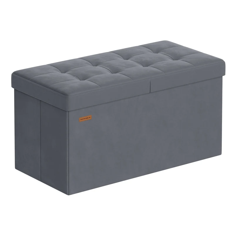 Banco plegable con almacenaje y tapa abatible