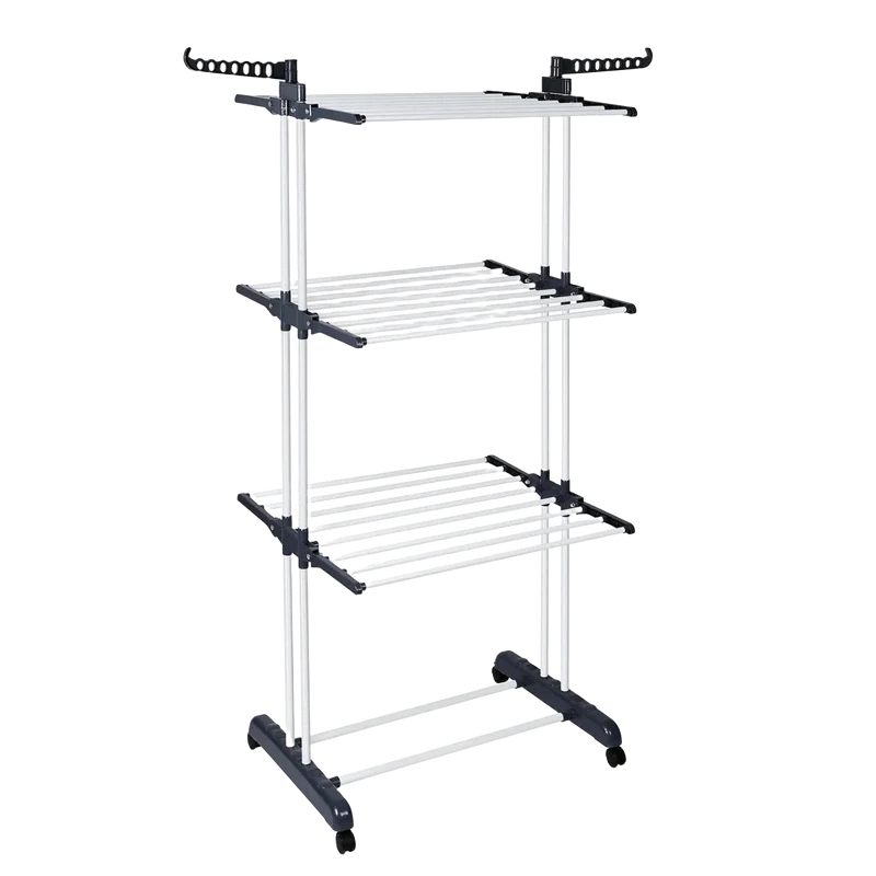 Tendedero de Ropa Vertical Plegable T-Lovendo con Ruedas, 4 Niveles, 170x77x64 cm, Alta Capacidad 26 kg