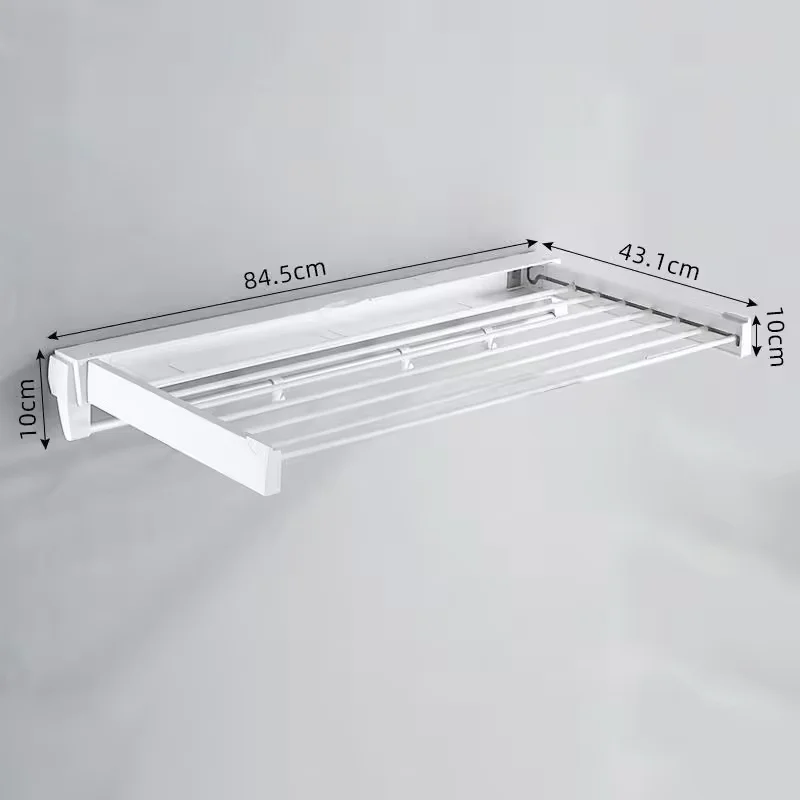 Tendedero de Pared Retráctil, Diseño Compacto y Plegable Ideal para Baño o Balcón con Toallero
