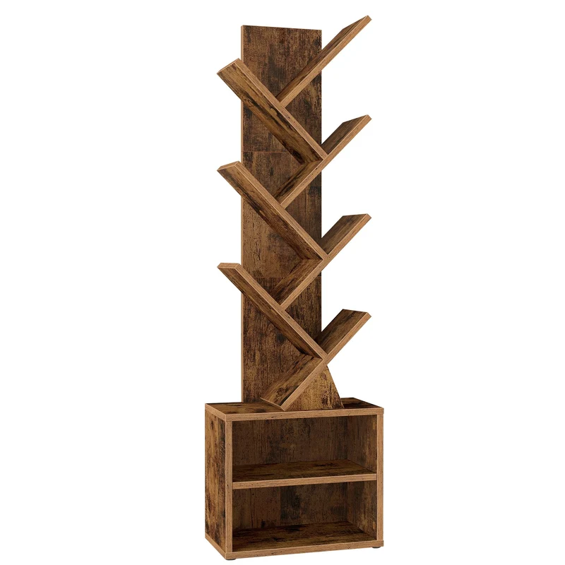 Estantería moderna de pie con diseño de árbol