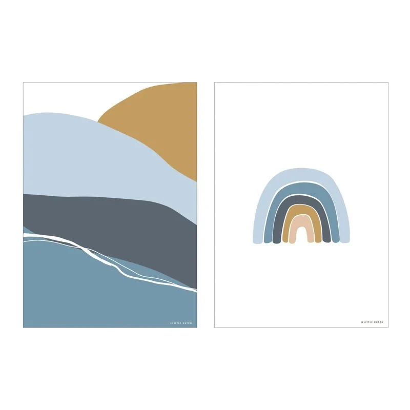 LITTLE DUTCH - A3 poster Horizon Blue - dvostrani print PW10910940