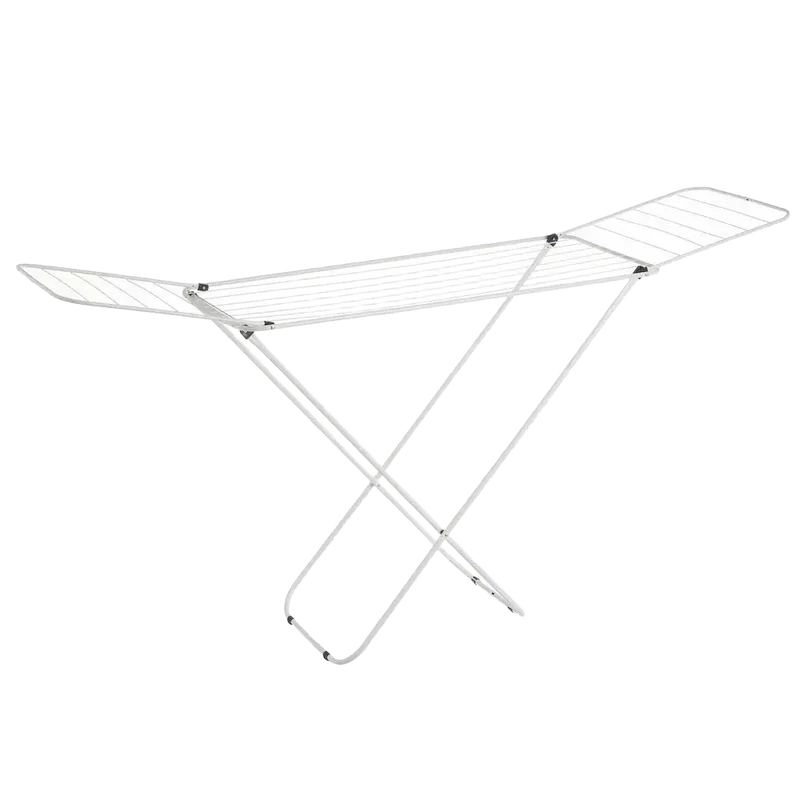 Tendedero de Ropa Plegable Lola Home con Alas Metálicas Blancas 182x95x47 cm