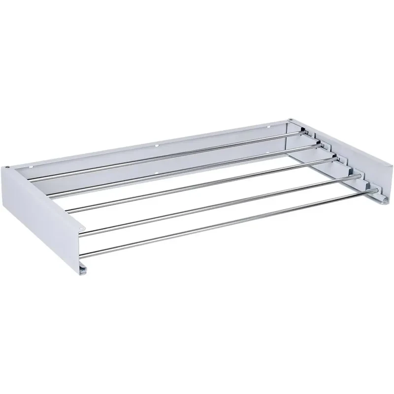 Tendedero de Pared Retráctil T-LoVendo - Plegable y Compacto de Aluminio con 5 Varillas para Interior y Exterior, Ahorro de Energía y Espacio