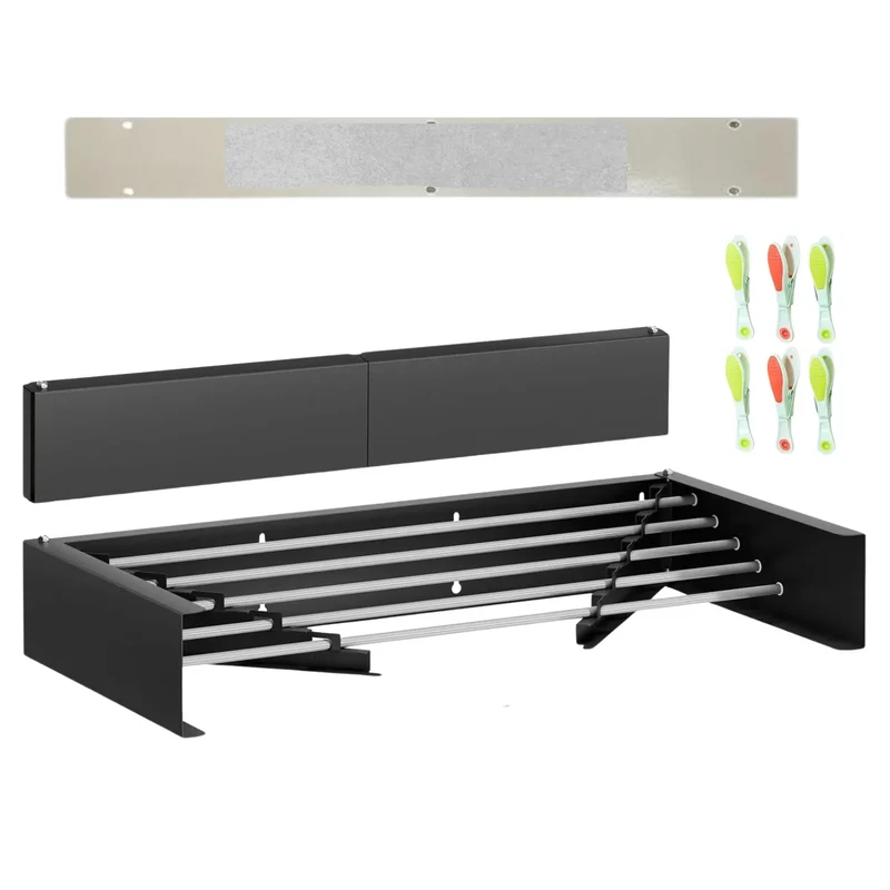 Tendedero de Pared Plegable JANDTEK - Acero Inoxidable Ahorra Espacio